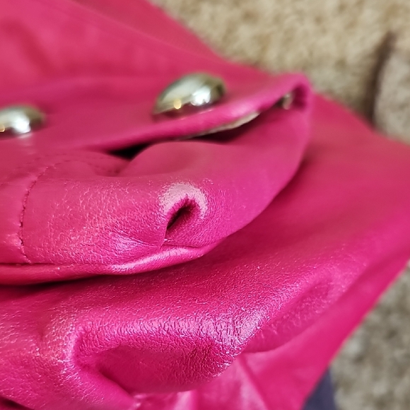 Coach 2010 Poppy Magenta Pink Leather Groovy Hobo (Legacy Stripe Lining) - Picture 17 of 17